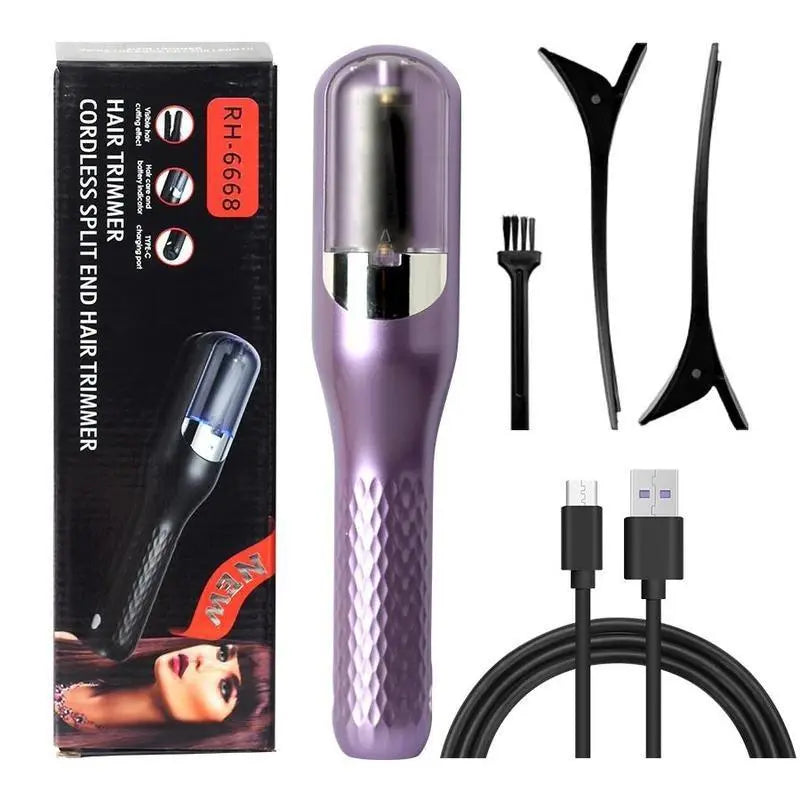 Original Cordless Split End Hair Trimmer for Dry Damaged Brittle Curly Frizzy or Straight Hair Battery Operated Home Styling Tool for Split Ends, Hair Care, Fried Hair