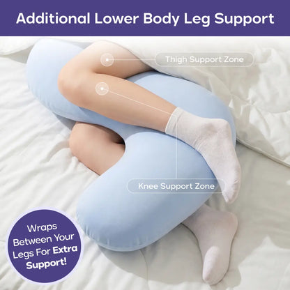 Mellow Sleep | Bodyalign & Bodyalign+ Pillow - Full Body Ergonomic Support Pillow for Back, Belly, Hips & Legs, Cooling Side Sleeper Pillow for Pregnancy, Maternity & Body Pain Relief