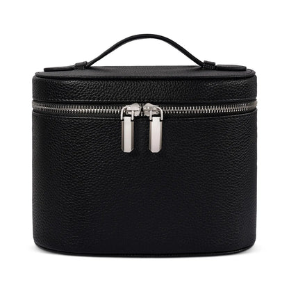 Trending Makeup Organizer Bag with Removable Divider – Portable Travel Toiletry Cosmetic Case for Women and Girls – PU Material Vanity Storage Box Compact Makeup Bag
