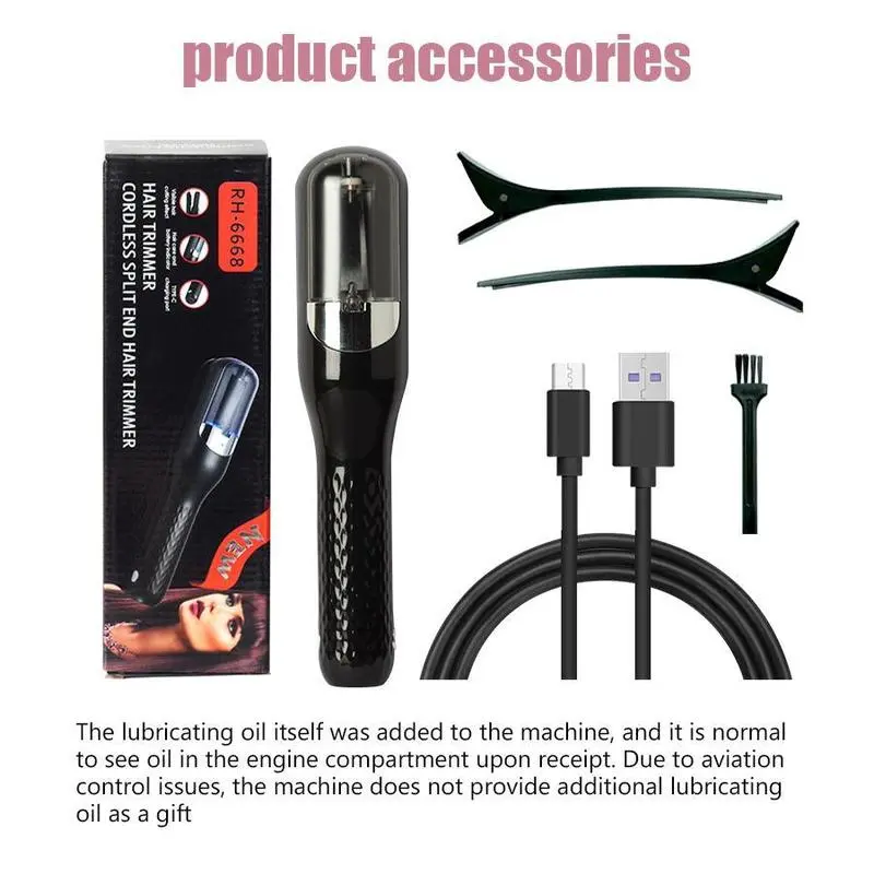 Original Cordless Split End Hair Trimmer for Dry Damaged Brittle Curly Frizzy or Straight Hair Battery Operated Home Styling Tool for Split Ends, Hair Care, Fried Hair