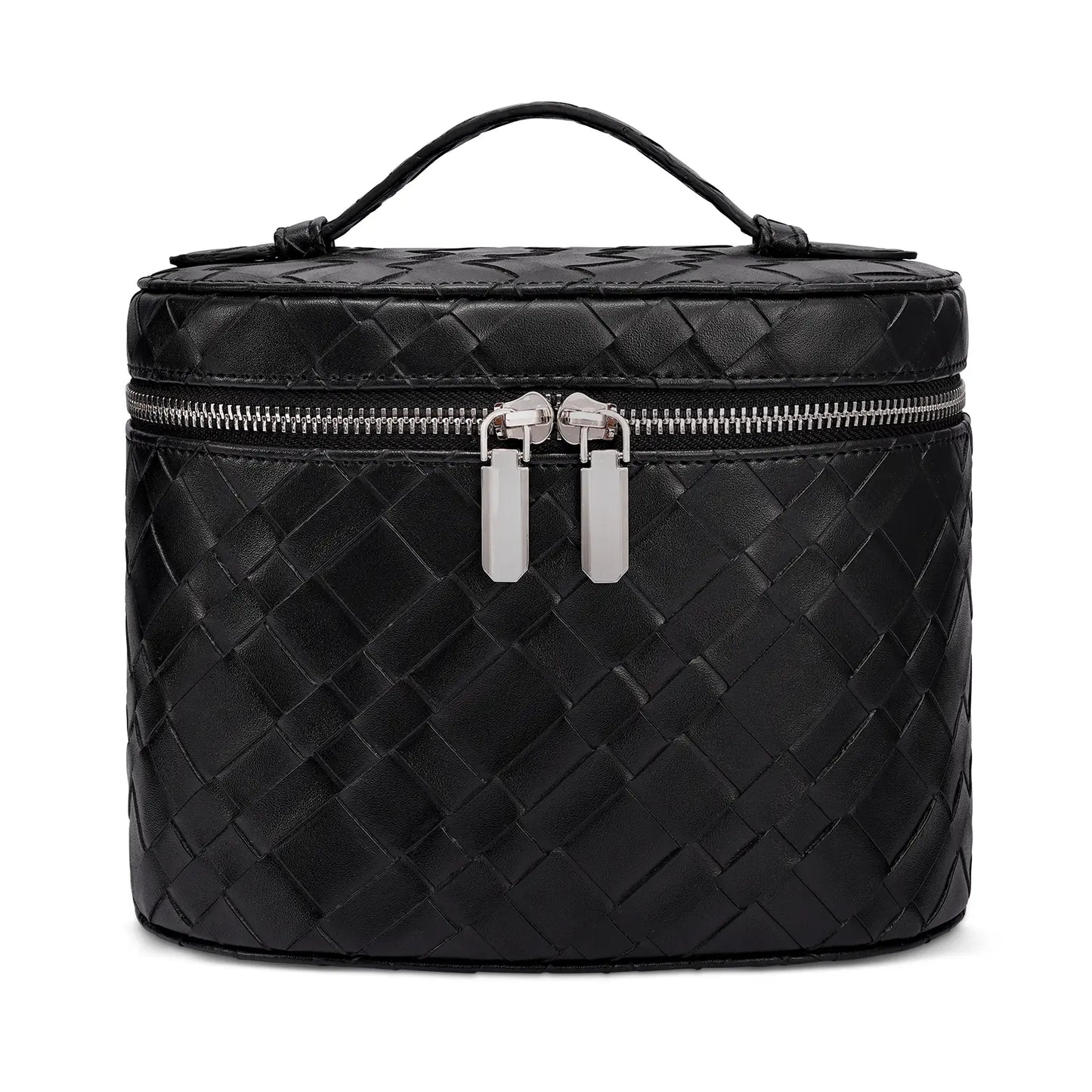 Trending Makeup Organizer Bag with Removable Divider – Portable Travel Toiletry Cosmetic Case for Women and Girls – PU Material Vanity Storage Box Compact Makeup Bag