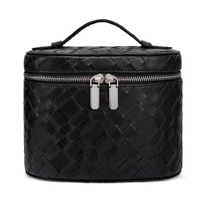 Trending Makeup Organizer Bag with Removable Divider – Portable Travel Toiletry Cosmetic Case for Women and Girls – PU Material Vanity Storage Box Compact Makeup Bag
