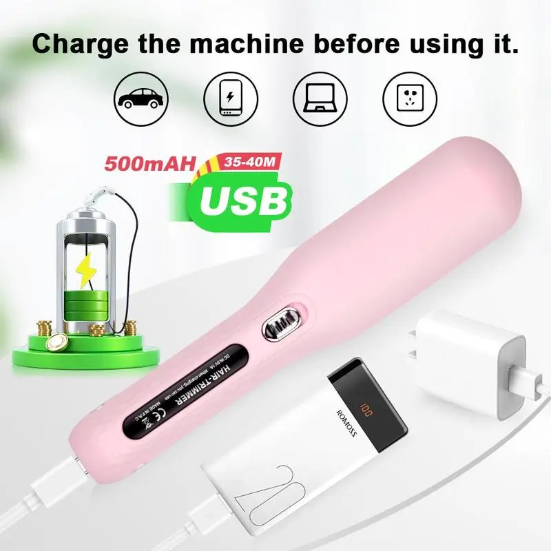 Original Cordless Split End Hair Trimmer for Dry Damaged Brittle Curly Frizzy or Straight Hair Battery Operated Home Styling Tool for Split Ends, Hair Care, Fried Hair