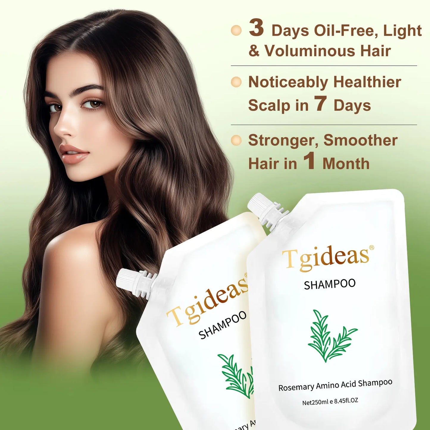 Tgideas Anti-Hair Fall Hair Loss Treatment Shampoo Oil Control anti Dandruff Haircare Rosemary Zinc PCA Help Hair Growth Amino Acid Hydrolyzed Protein Repair Reduce Hair Loss Scalp Cleanser Conditioner 250ML #Summerwins #Dealsforyoudays