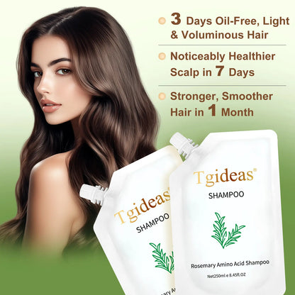 Tgideas Anti-Hair Fall Hair Loss Treatment Shampoo Oil Control anti Dandruff Haircare Rosemary Zinc PCA Help Hair Growth Amino Acid Hydrolyzed Protein Repair Reduce Hair Loss Scalp Cleanser Conditioner 250ML #Summerwins #Dealsforyoudays
